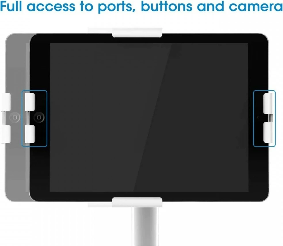 Stojalo za tla za tablico 7,9–11" Techly 406345, belo, z varnostnim ključem