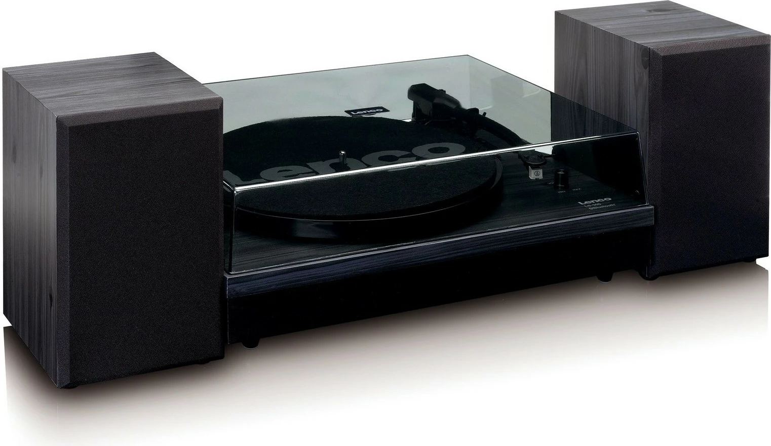 Gramofon Lenco LS-300, Bluetooth, 2 zvočnika, les, črn