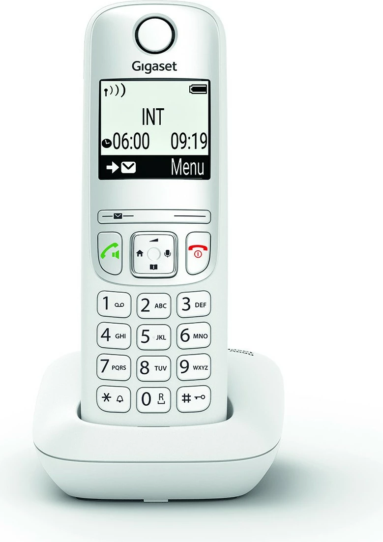 Brezžična slušalka s prostoročnim klicem Gigaset A690, analogni telefon, 100 stikov, ID klicatelja, bela