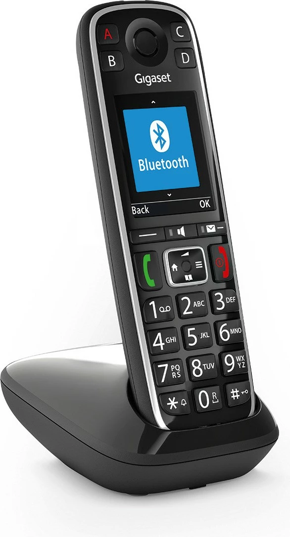 Brezžični telefon Gigaset E720, analogni/DECT, brez slušalke, 200 stikov, SMS, ID klicatelja, črn