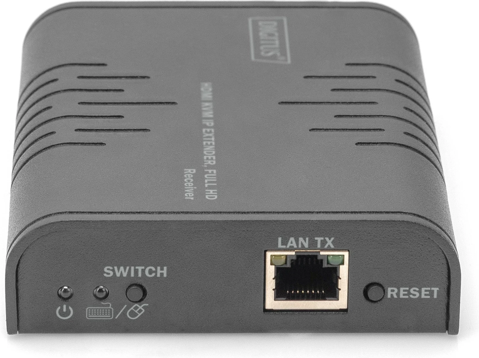 HDMI KVM IP sprejemnik Digitus DS-55530, Full HD, 120 m, Cat5e, črn