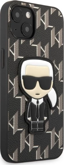 Zaščitni ovitek Monogram Ikonik Patch Karl Lagerfeld KLHCP13SPMNIKBK za iPhone 13 mini, trd
