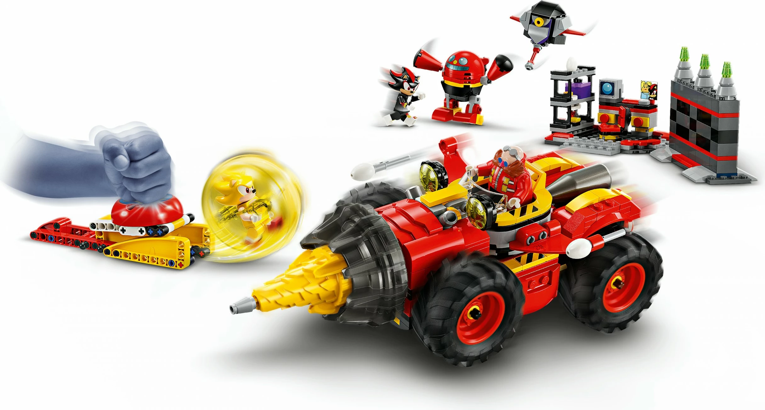 Set gradnje Super Sonic proti Egg Drillster LEGO Sonic the Hedgehog 76999, 590 delov, večbarven