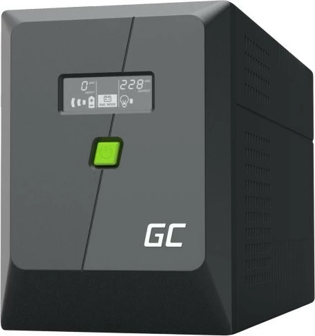 Neprekinjeno napajanje Green Cell UPSLM1200, 1200W/2000VA, stolp, LCD zaslon, črn
