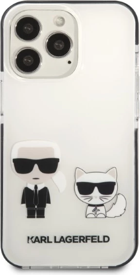 Trdi ovitek za iPhone 13/13 Pro Karl Lagerfeld KLHCP13LTPEKCW, bel
