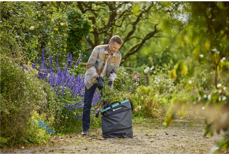 Vreča za vrtne odpadke Gardena 11715-20, 130 L, reciklirana plastika, črno/zelena