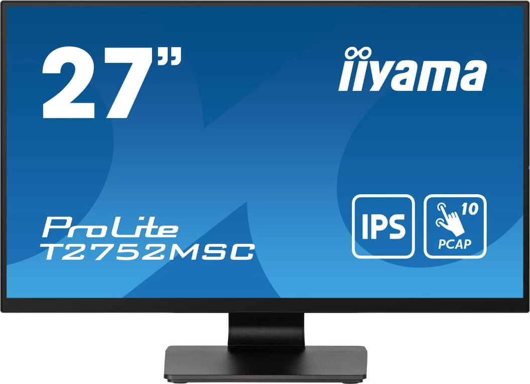 Zaslon na dotik za digital signage IIYAMA ProLite T2752MSC (T2752MSC-B1), 27" IPS, 10-točkovni dotik, črn