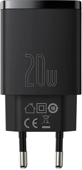 Hitri polnilec, Baseus Compact CCXJ-B01, 20W, USB/USB-C, črn
