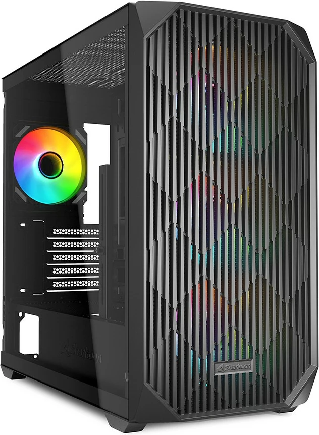 Mikro-ATX ohišje Sharkoon MK3 RGB, 1x steklo, črno