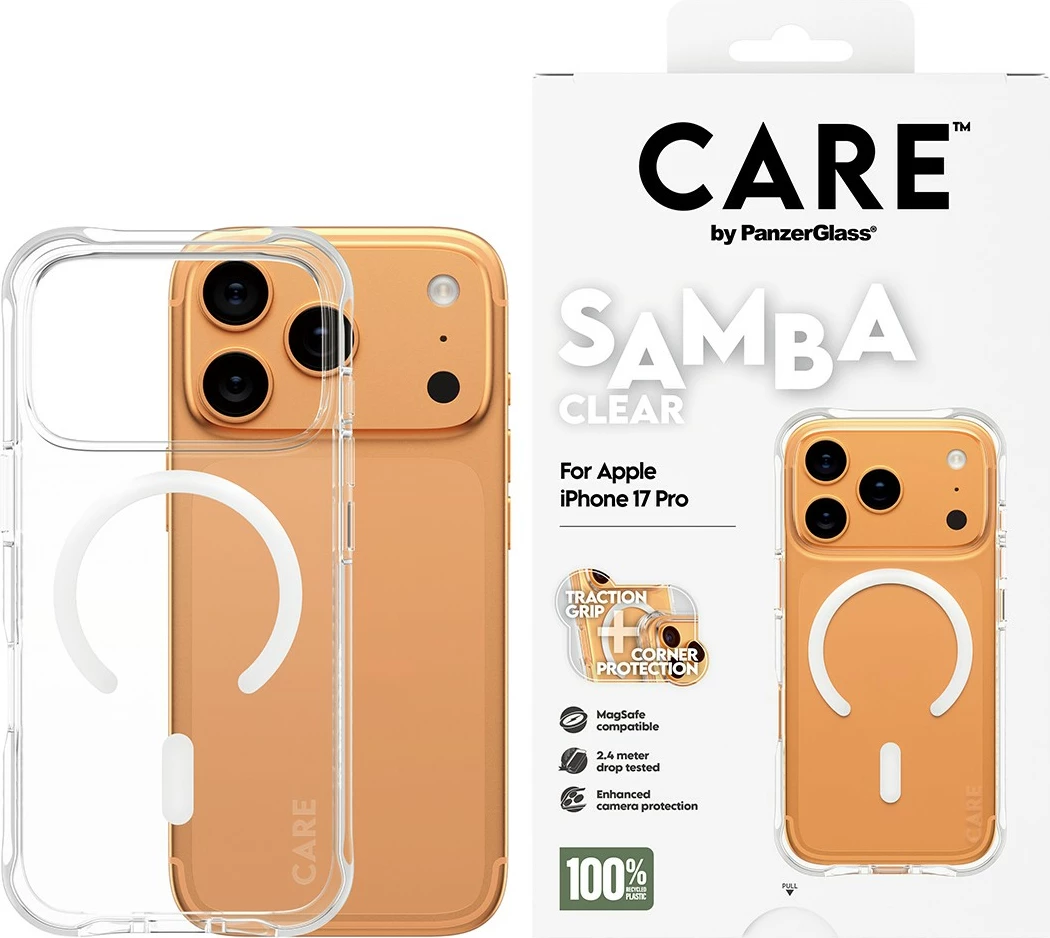 Prozoren ovitek za telefon PanzerGlass CARE Fashionable Samba MagSafe za iPhone 17 Pro