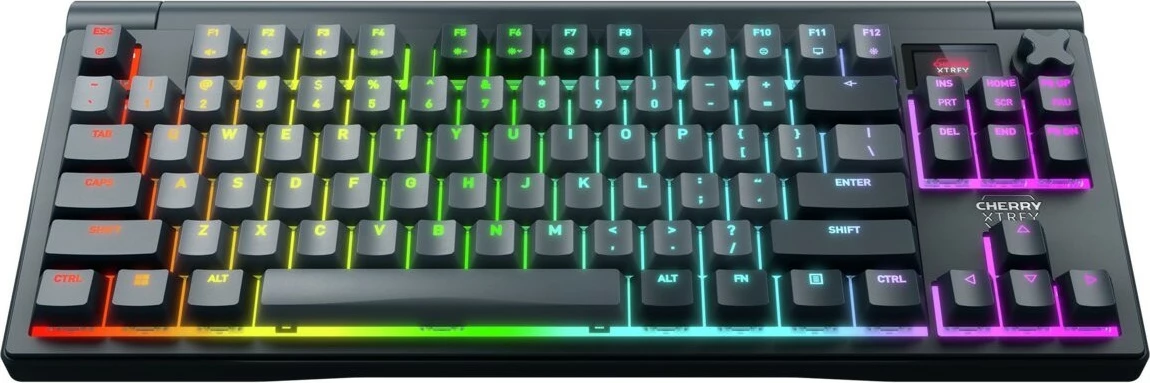 Mekančna tipkovnica Cherry MX 8.3 Wireless RGB, Cherry MX2A Red, QWERTZ, brez numpada, večbarvna