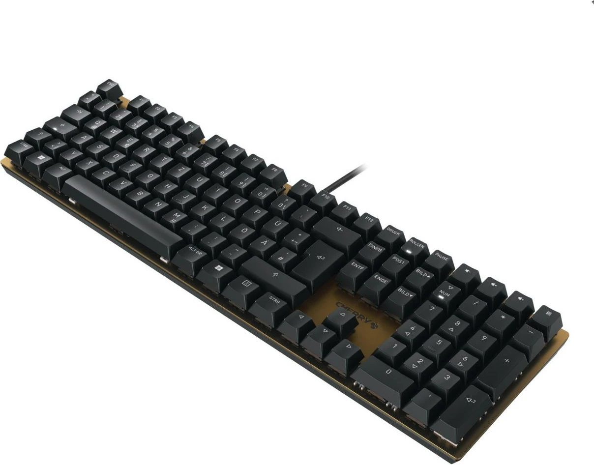 Mekančna tipkovnica Cherry KC 200 MX, QWERTZ, USB, Cherry MX Brown, črno, bronasta