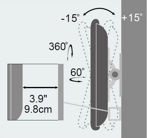 Stenski nosilec za TV za LCD/LED 13–30 palcev, 23 kg, VESA, bel Techly 023868