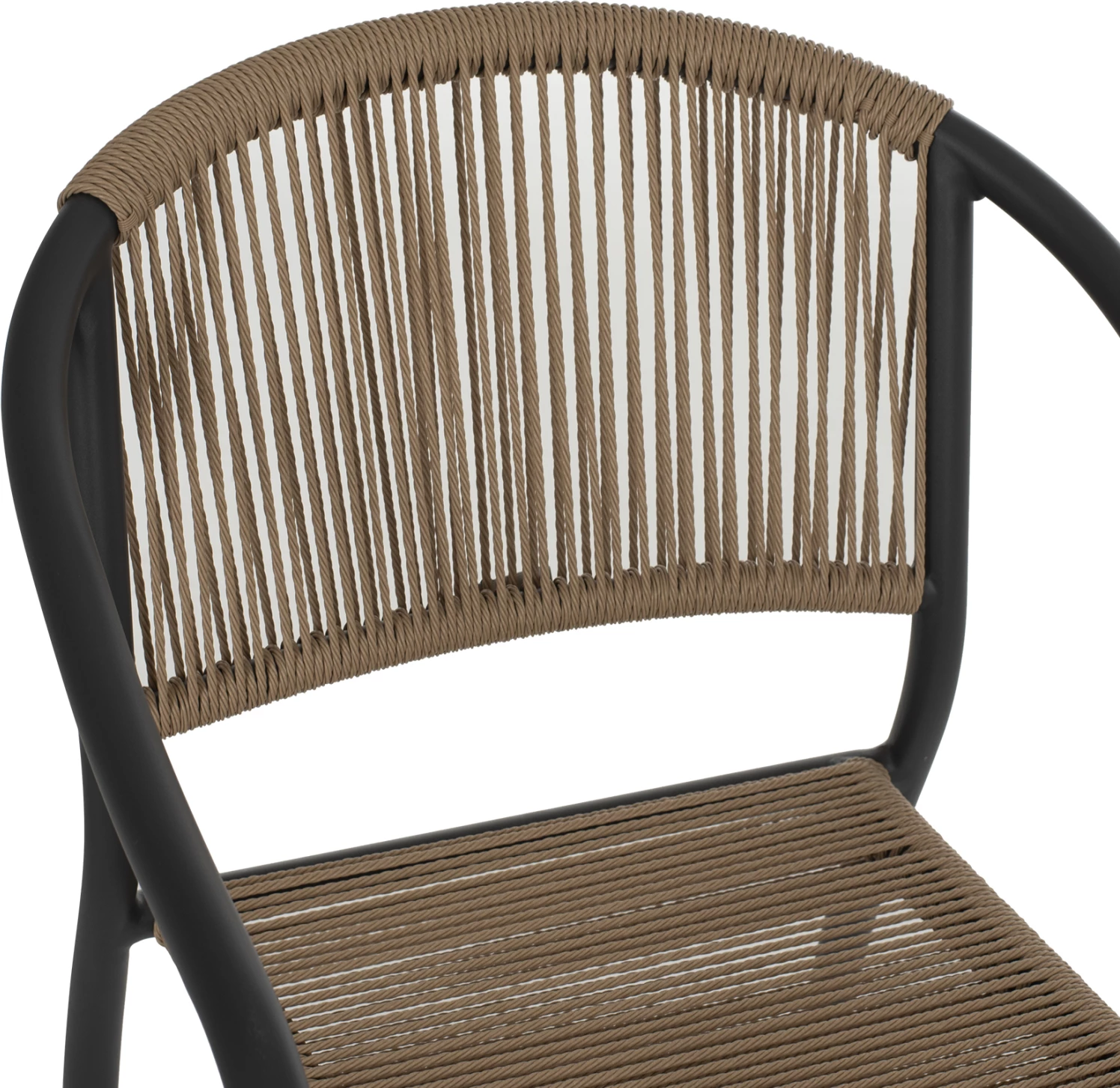 Stol iz aluminija FH5856.02 ogleno siva s PE pleteno vrvjo 57x63x80H