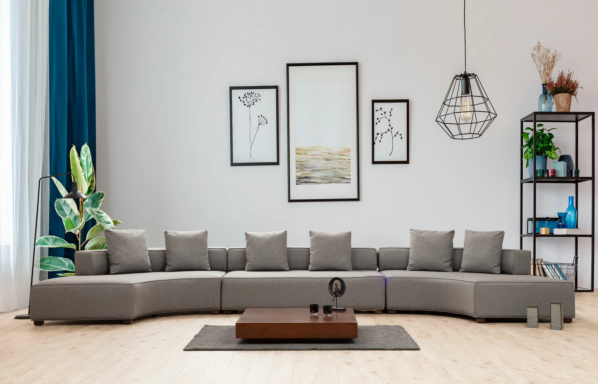 Koti-sofa Gondol-3, siv — Atelier del Sofa