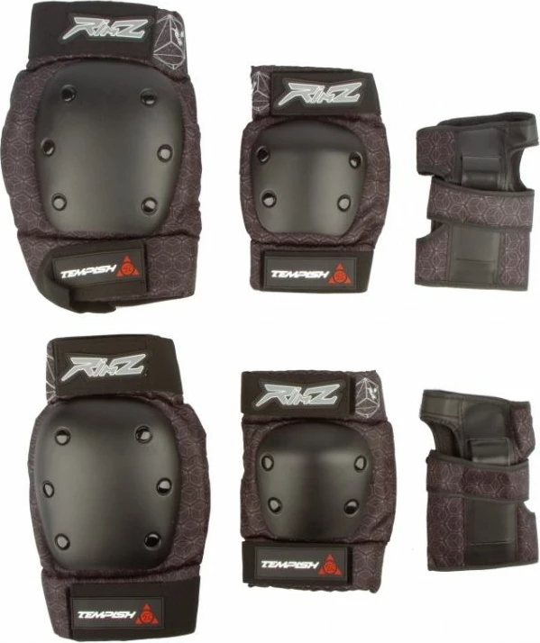 Set zaščitne opreme za deskanje Tempish, unisex, črn