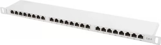 Patch panel, Lanberg PPS6-0024-S, siva