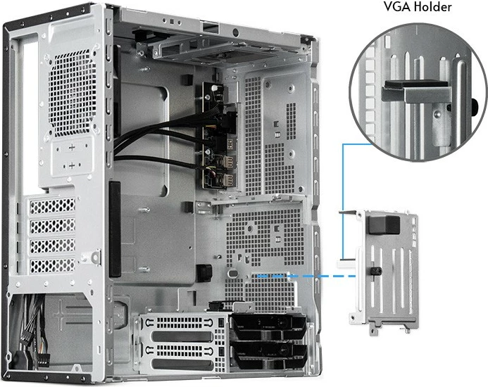 Računalniško ohišje Chieftec UNI Series BS-20B-OP, midi tower, micro ATX/Mini-ITX, črno