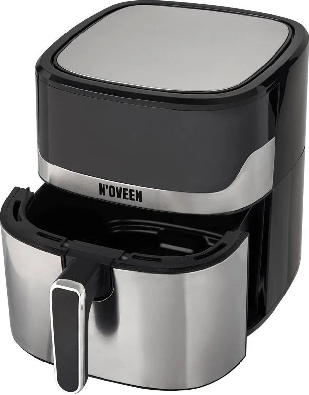Friteza brez olja N'OVEEN AF550, srebrno-črna