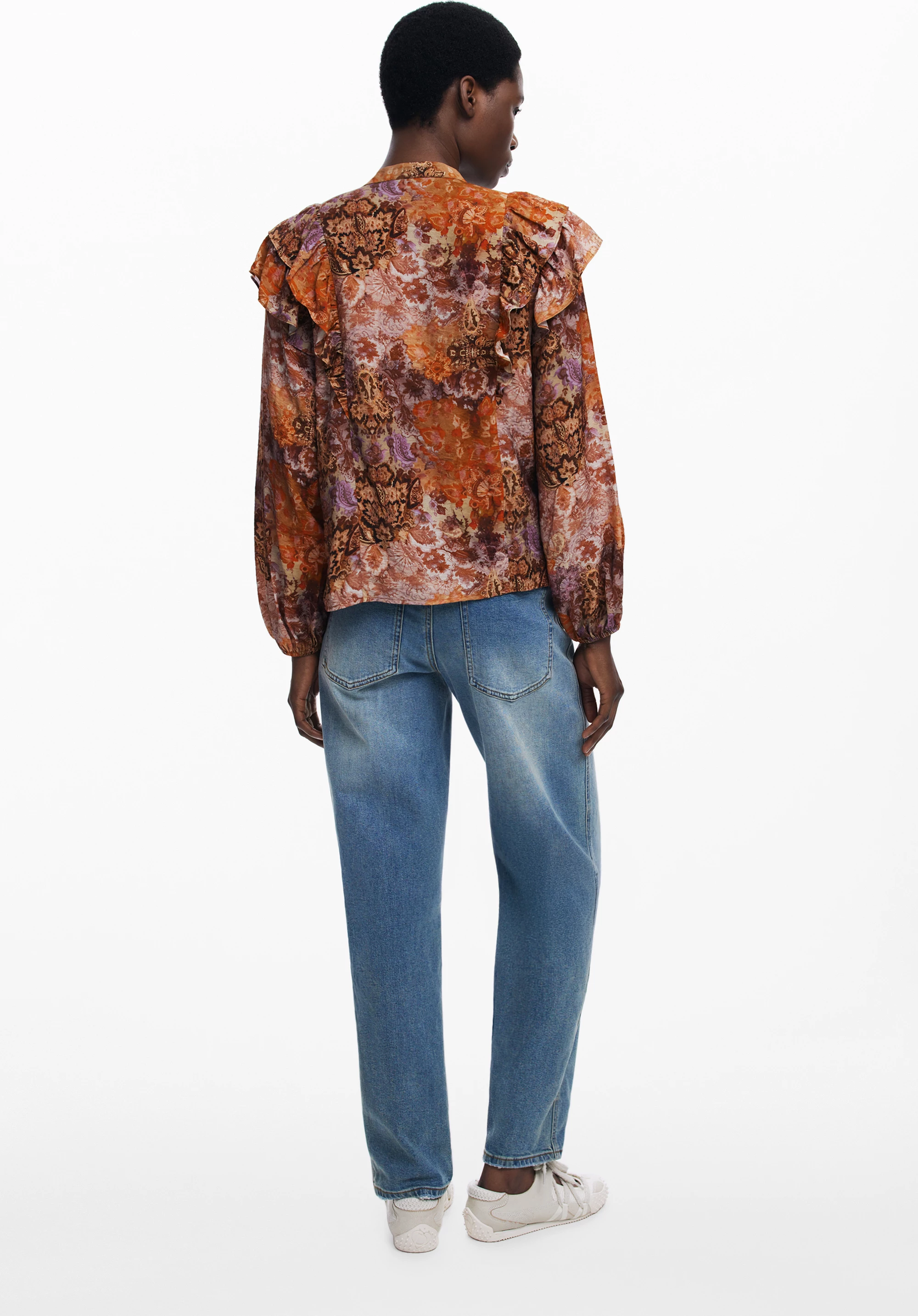 Majica z dolgimi rokavi, DESIGUAL, oranžna