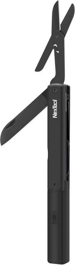 Večfunkcijsko orodje (svetilka v obliki pisala, nož, škarje) NexTool NE20026, aluminij