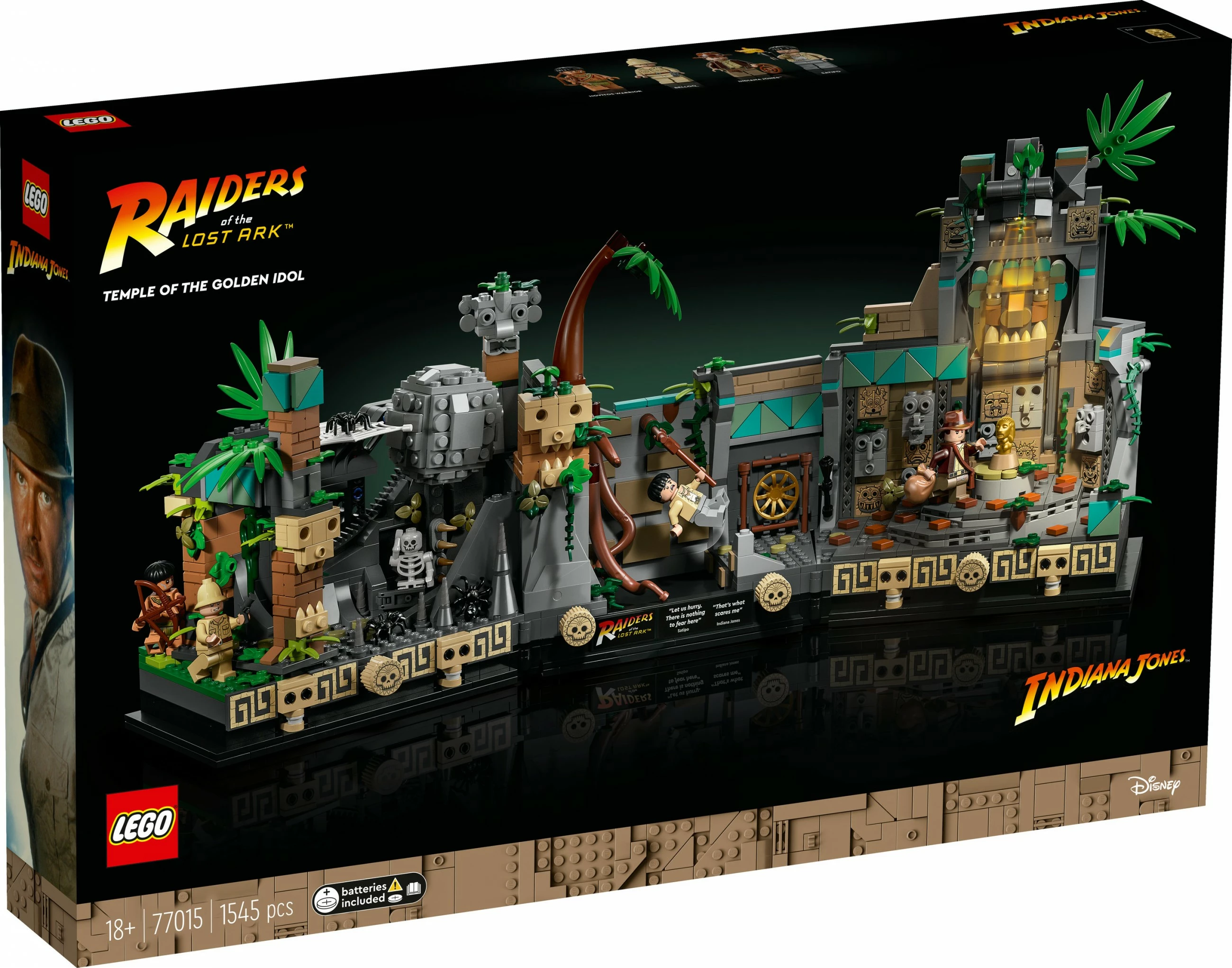 Set gradnje Indiana Jones Temple of the Golden Idol LEGO 77015, 1545 kosov, večbarven