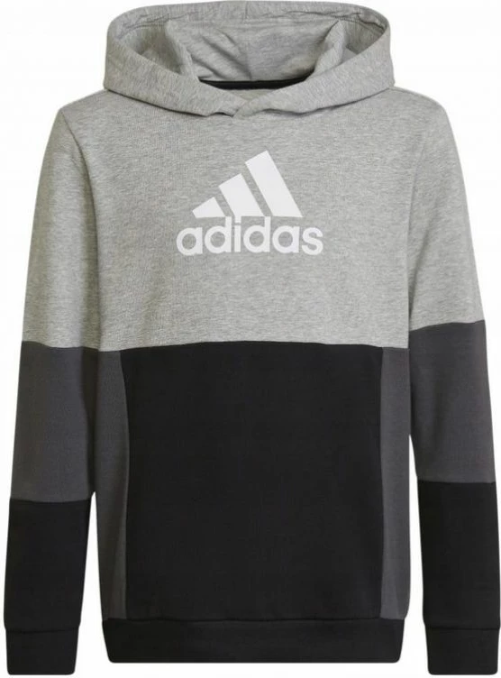 Duks z otroki adidas s kapuco, črn in siv