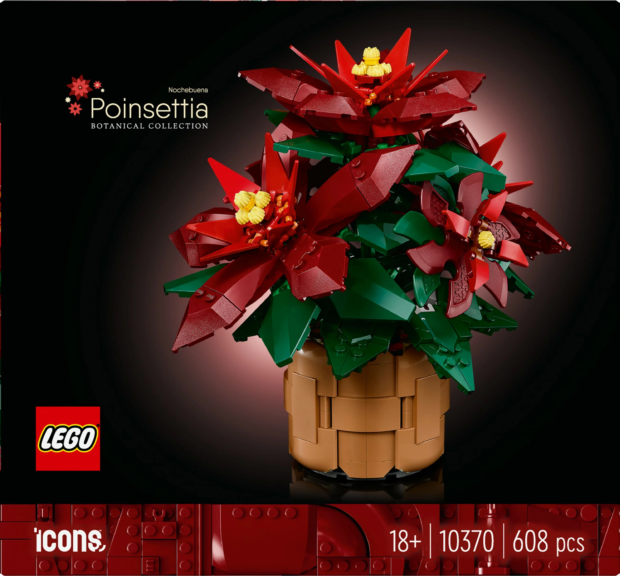 Božična zvezda, 608 kosov, večbarvna, LEGO Icons 10370