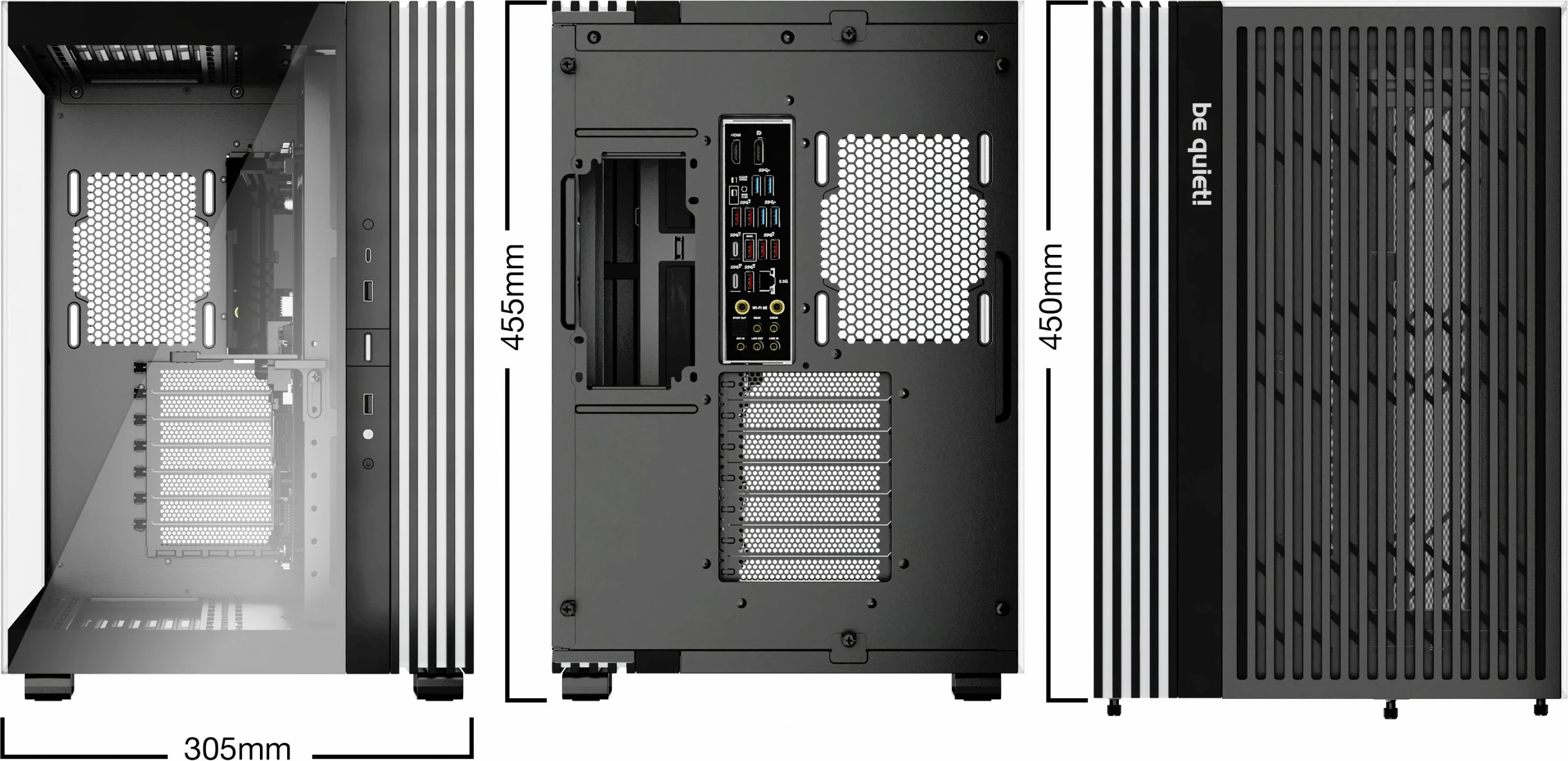 Miditower ohišje z RGB osvetlitvijo Be Quiet! Light Base 600 DX, črn