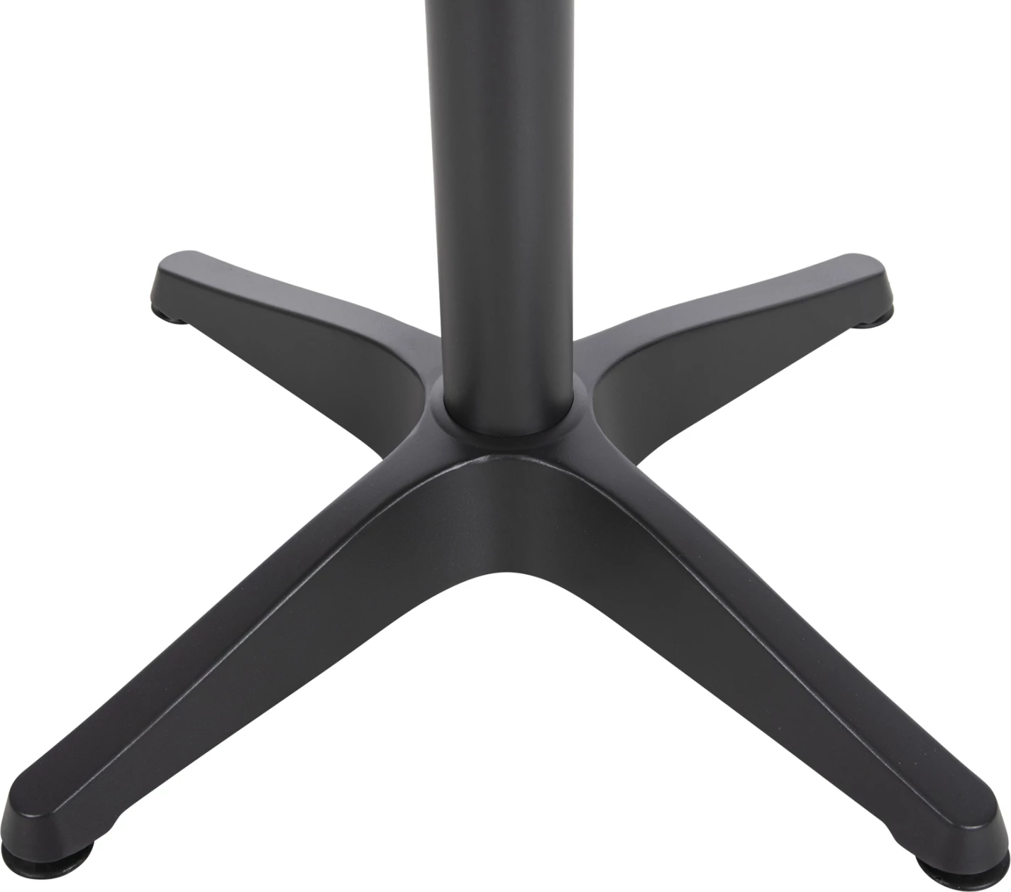 Aluminijasta okrogla miza ALEXA FH6086.01 antracitna-polivud vrh v naravni barvi Φ60x73Hcm