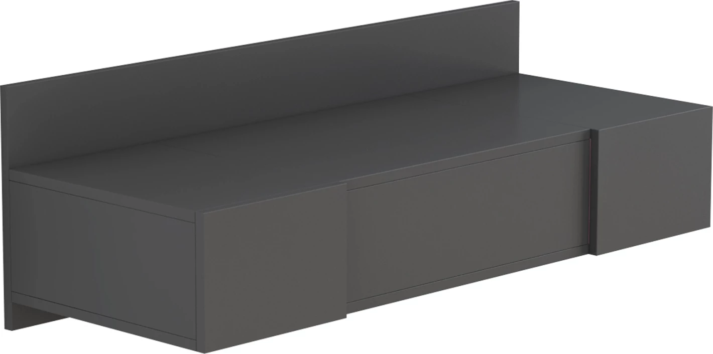 Tualetna mizica za ličenje, LINDE FH8960.12, melamin, antracit, 100x39x33 H cm