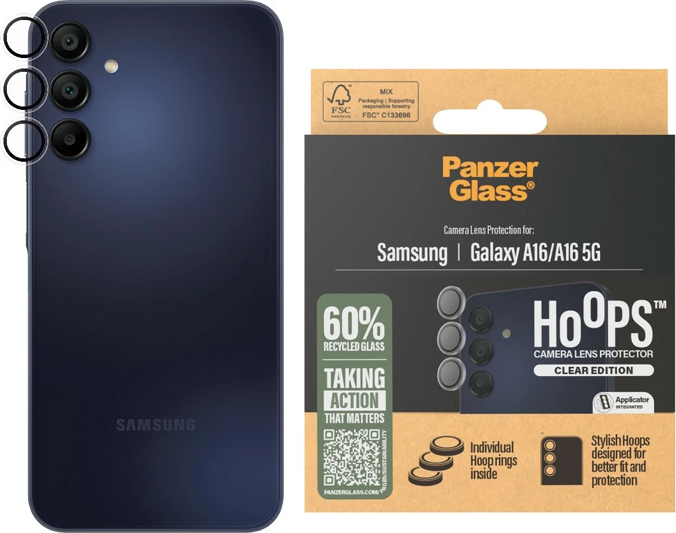 Zaščita leče PanzerGlass za Samsung A16, prozorna