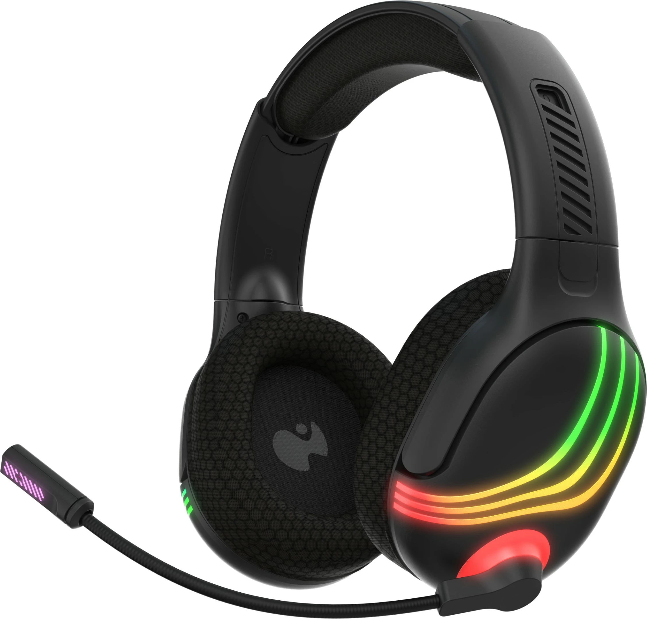 Brez breznih slušalk z LED osvetlitvijo, PDP Afterglow Wave za Xbox Series X, črne