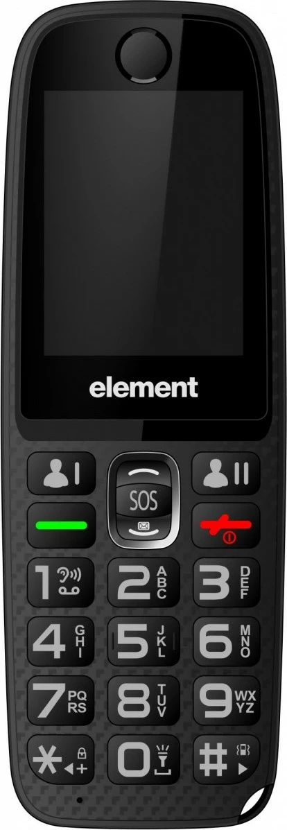 Preprost mobilni telefon Sencor ELEMENT P032S, Dual SIM, 2,4", črn/srebrn
