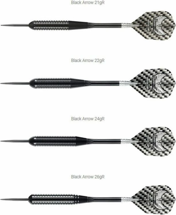 Rekreativni ribiški puščici Harrows, črne