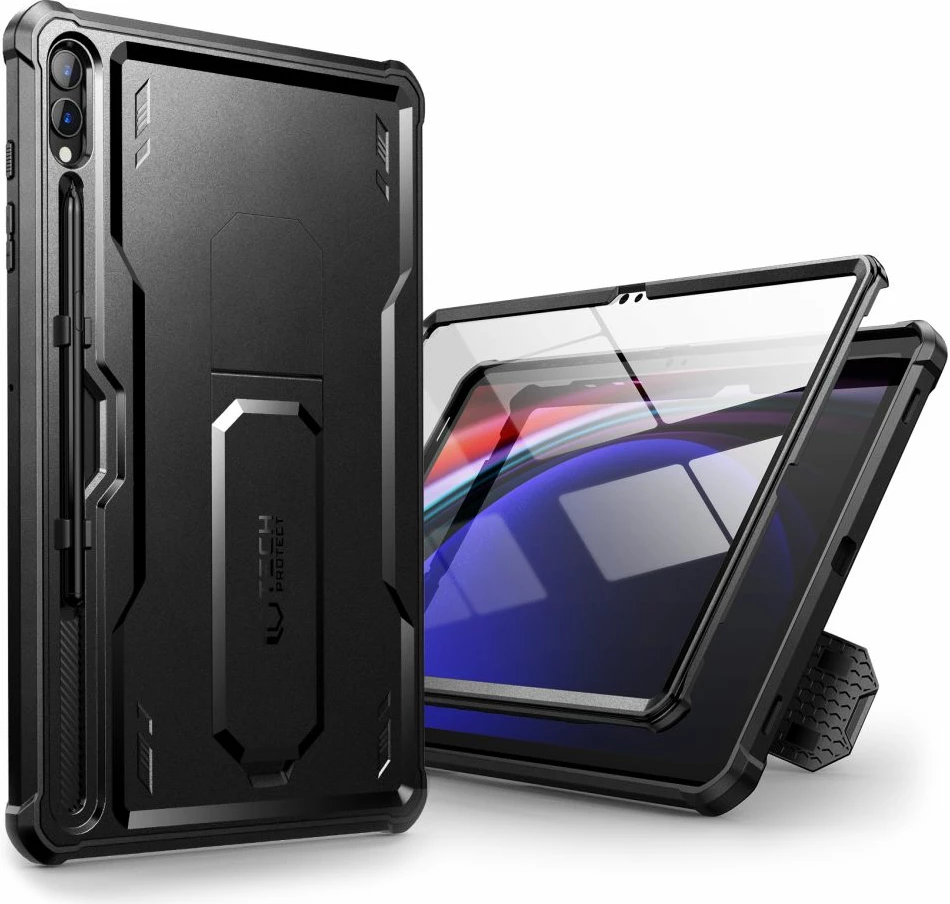 Ovitek Tech-Protect Kevlar Pro za Samsung Galaxy Tab S9+ 12,4" (X810/X816B), črn