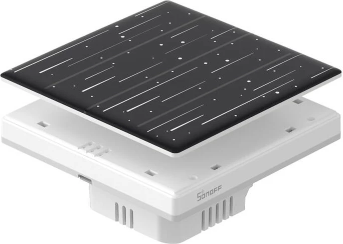 Dekorativni pokrov za pametno dotik stikalo Sonoff T5-4C-86-star, črn