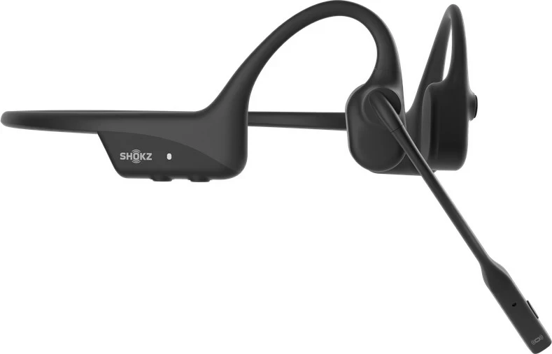 Kostno prevodno komunikacijsko slušalko SHOKZ OpenComm2 2025 Upgrade, Bluetooth, brezžične, z Boom mikrofonom, črne