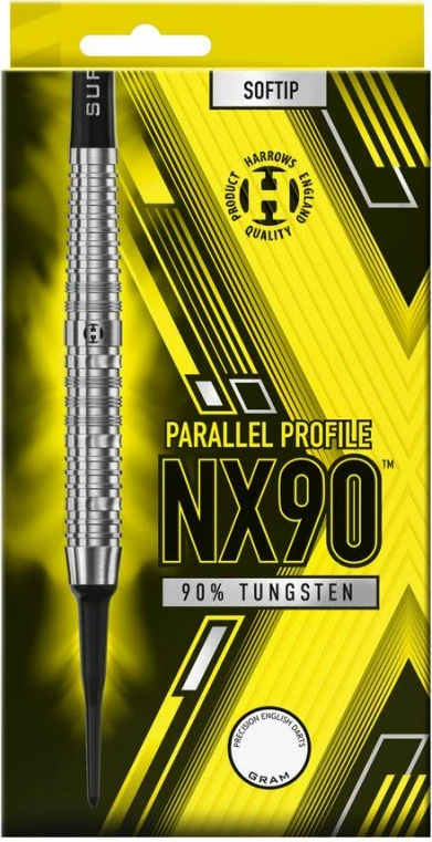 Darts puščice, Harrows NX-90, unisex, rumeno/sive