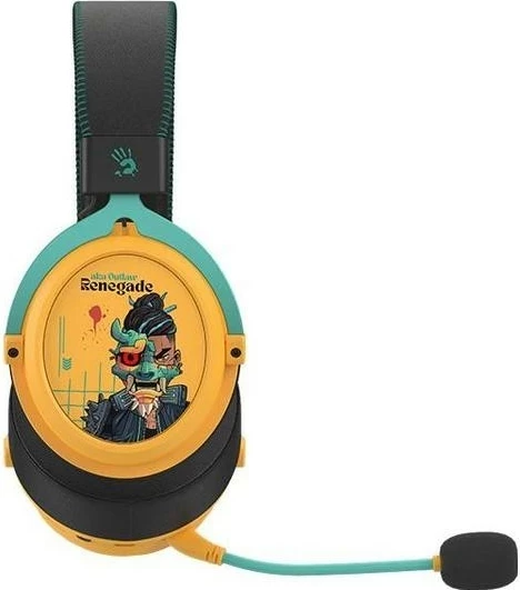 Slušalke Bluetooth 5.3, 2.4G, z žico, virtualni 7.1, rumene A4Tech Bloody MR595