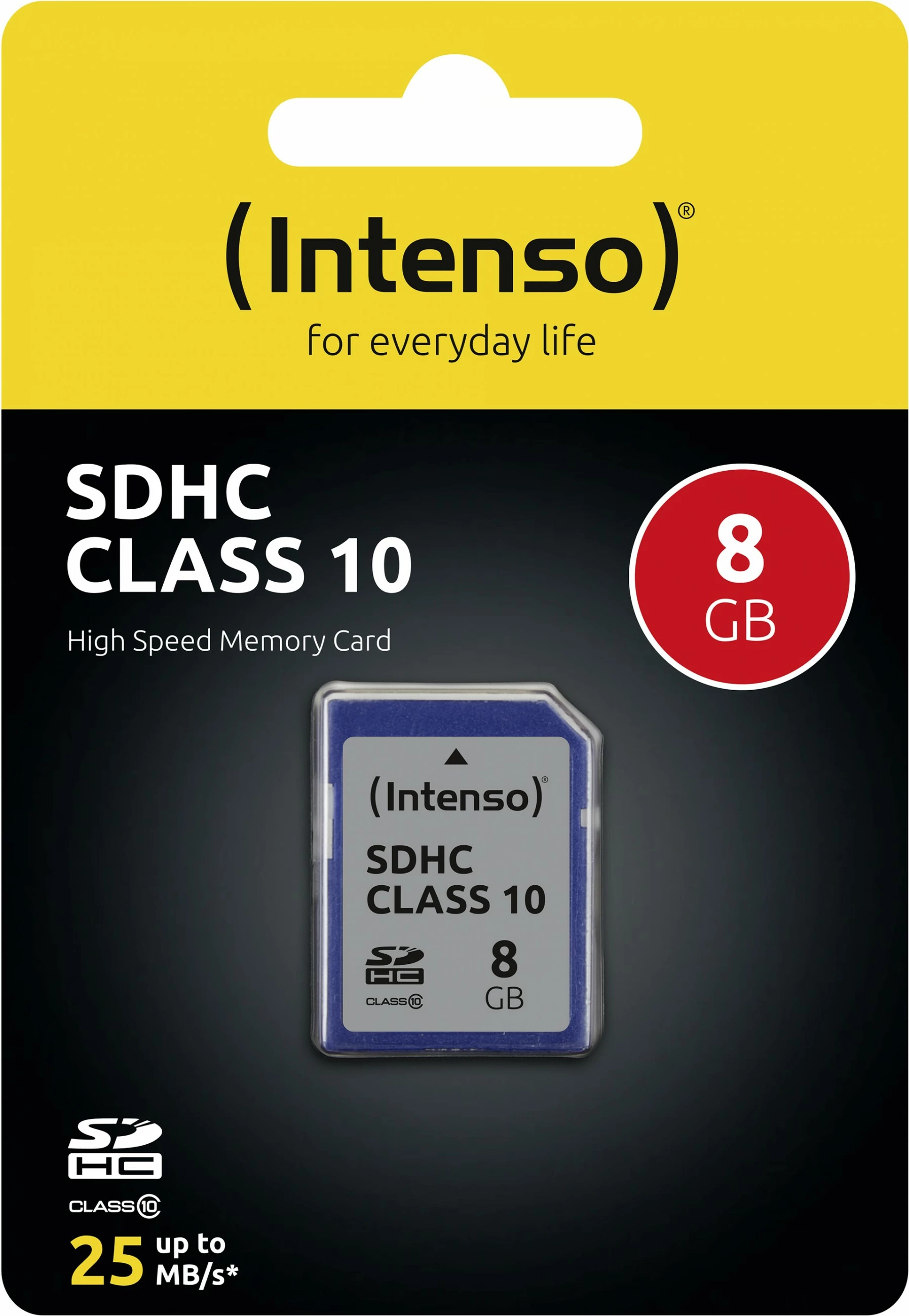 Kartica SDHC Intenso 3411460, 8 GB, Class 10, črna
