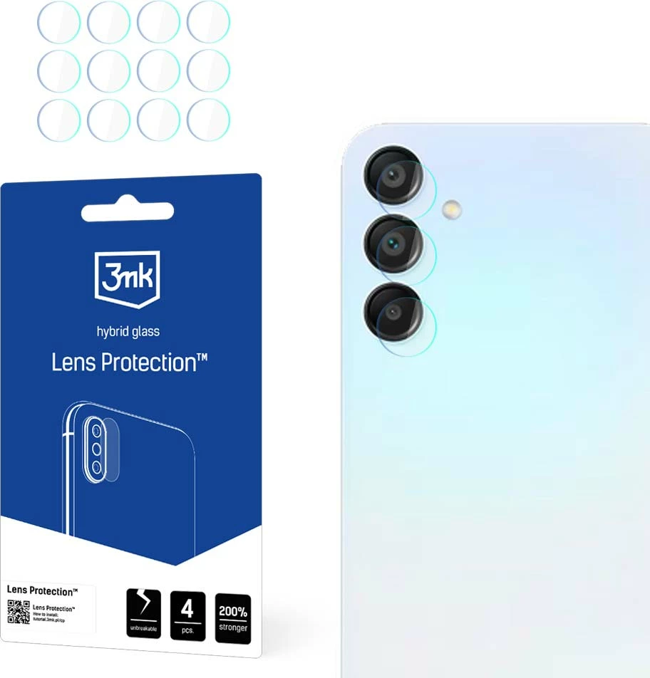 Zaščitno steklo za kamero 3mk Protection, Samsung Galaxy A15 5G, set
