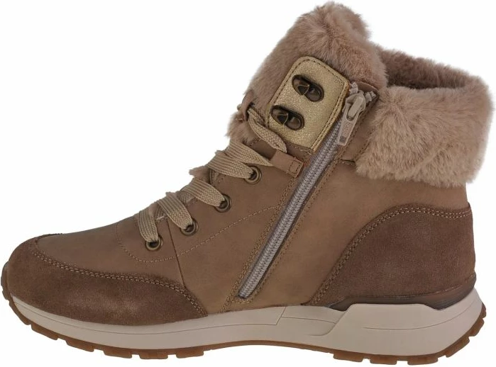 Visoke čevlje Rieker Evolution W0670-20 za ženske, rjava in krem