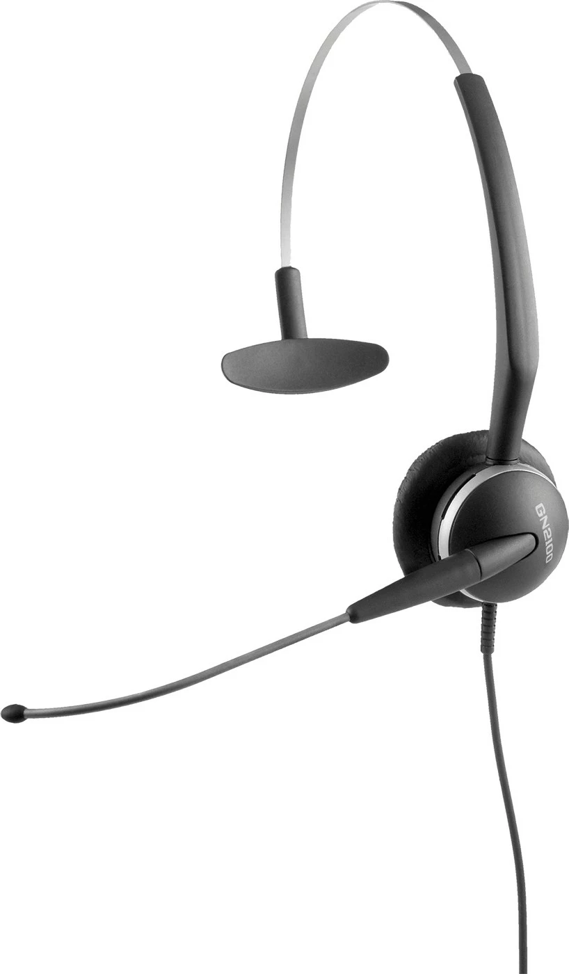 Monauralne slušalke z mikrofonom Jabra GN 2100 Mono 3in1, žične, črne