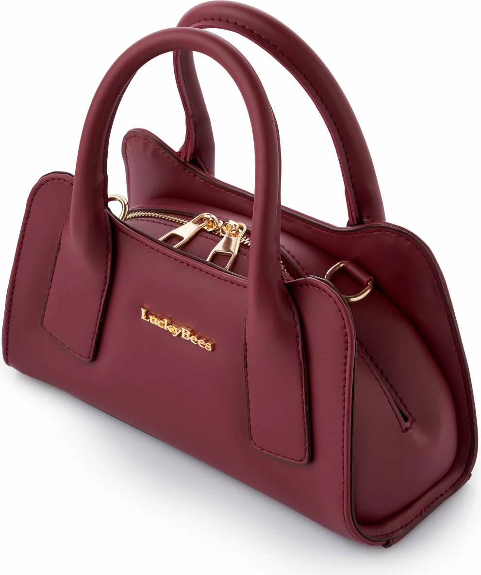 Ročna torbica burgundy, Lana Lucky Bees