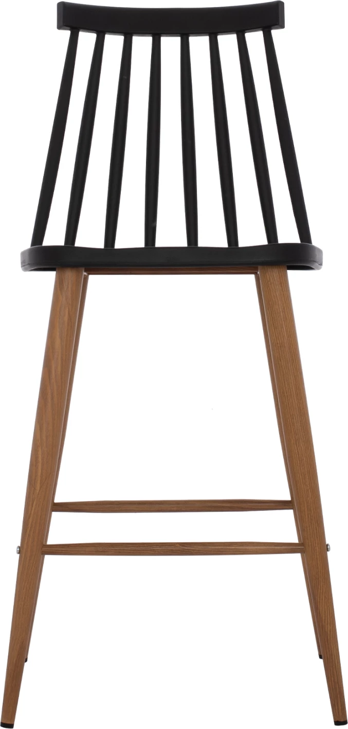 Barski stol FH9300.02 črna naravna 43x45x97Η, set 2 kosov