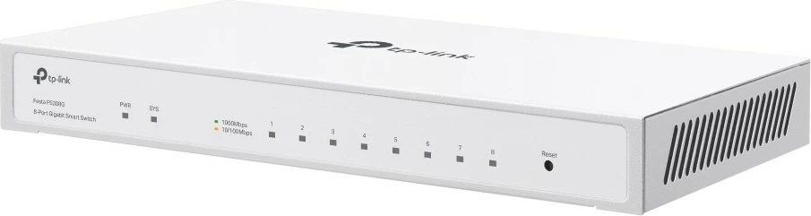 Upravljan preklopnik TP-Link Festa FS308G, L2/L2+, Gigabit Ethernet, PoE, bel