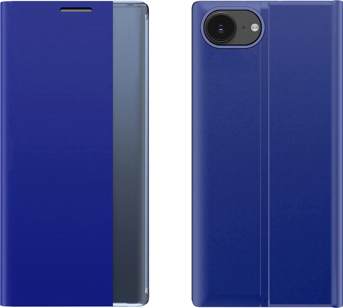 Prevleka z možnostjo stojala Hurtel New Sleep za iPhone 16e, modra