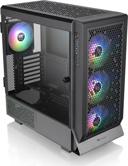 Kompaktna ohišje Thermaltake Ceres 500 TG ARGB, Midi Tower, EATX/micro ATX/Mini-ITX, kovina, kaljeno steklo, večbarvno, črno