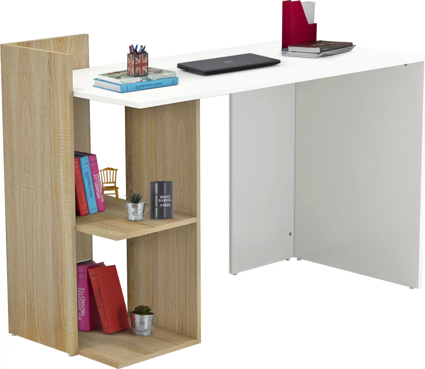Melaminsko pisarniško pohištvo FH8994.02 sonama bela 112x55x85Y cm